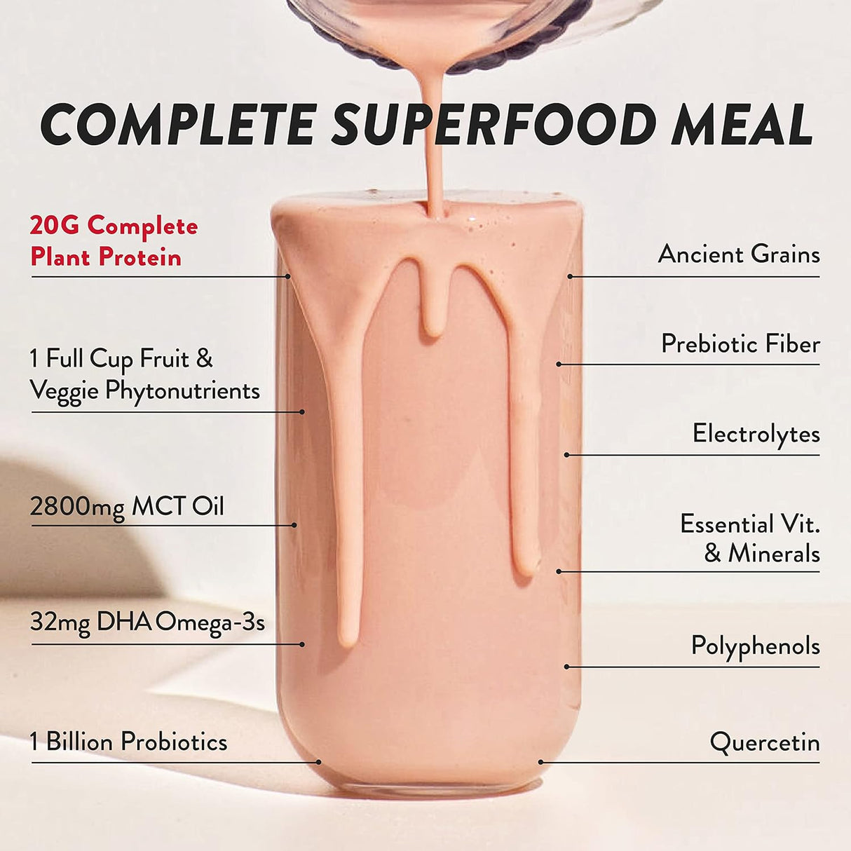 Suplementos Alimenticios Polvo de proteína vegetal de fresa