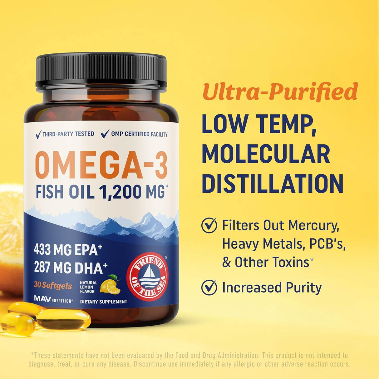 Suplemento Omega 3 Triple Fuerza 1200 mg | Aceite de Pescado