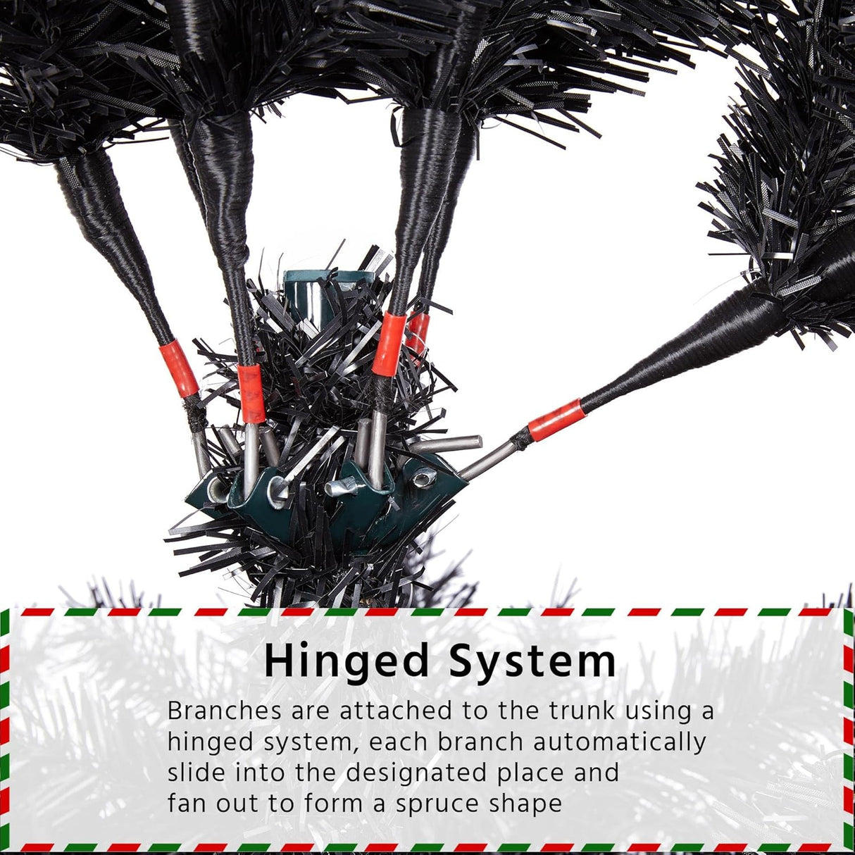 Árbol de Navidad Artificial de 6ft con 818 Puntas y Base Plegable