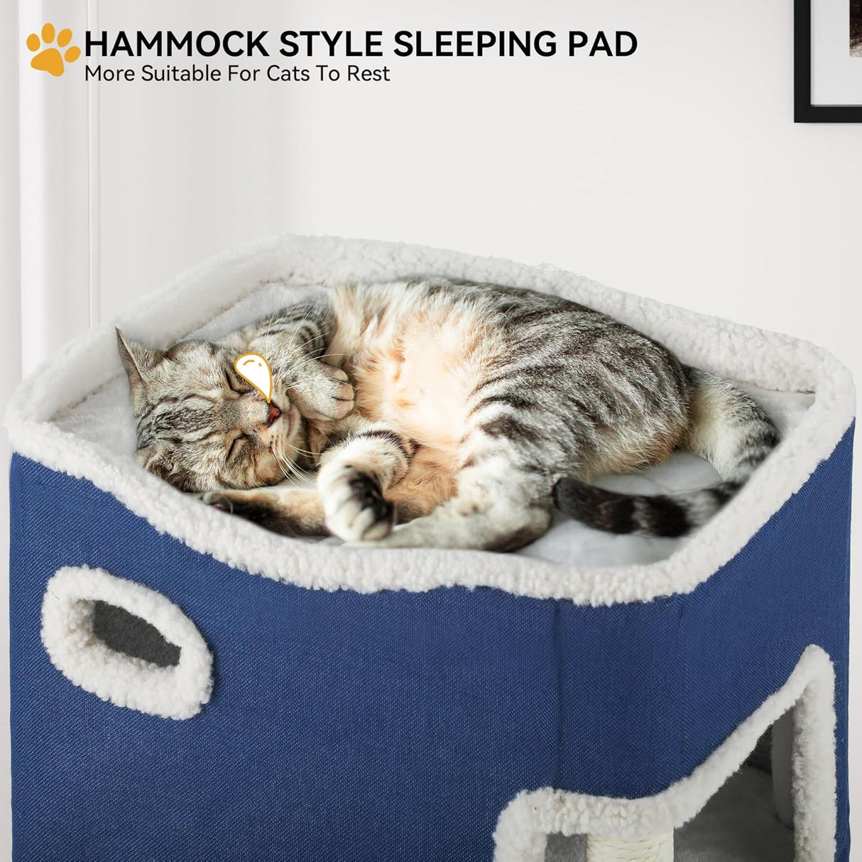 Casa para Gatos de 2 Niveles YITAHOME con Túneles y Rascador