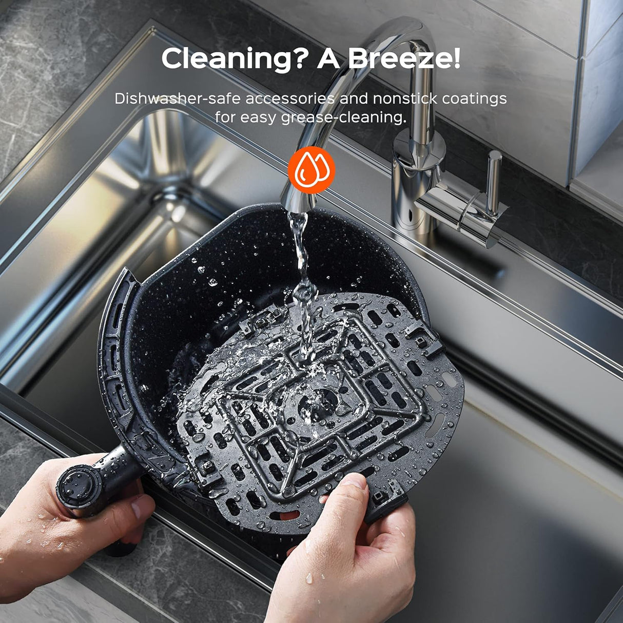 Freidora de Aire Dreo 4L 9 Funciones 50 Recetas DR-KAF002