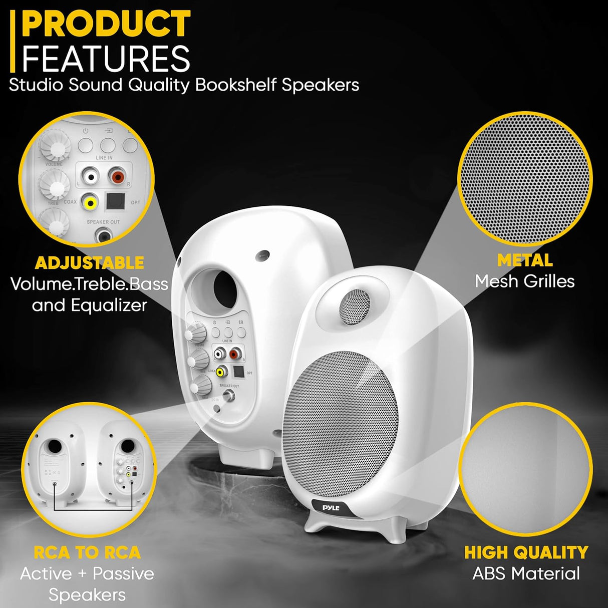 Parlantes Portátiles con Bluetooth PYLE-HOME PBKSR40WT