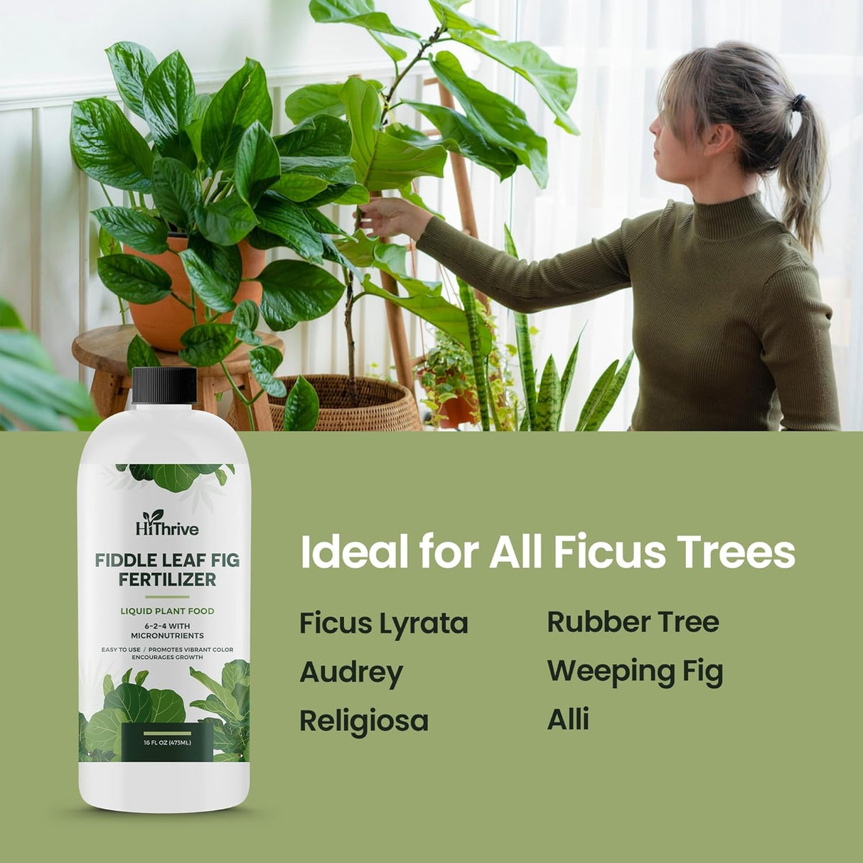 Fertilizante Líquido Fiddle Leaf Fig 16oz - 96 Gal, 6-2-4