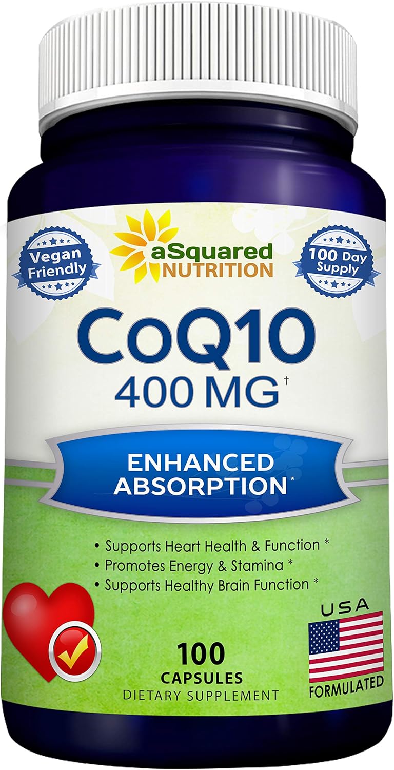 Suplemento aSquared Nutrition CoQ10 400 mg de fuerza máxima