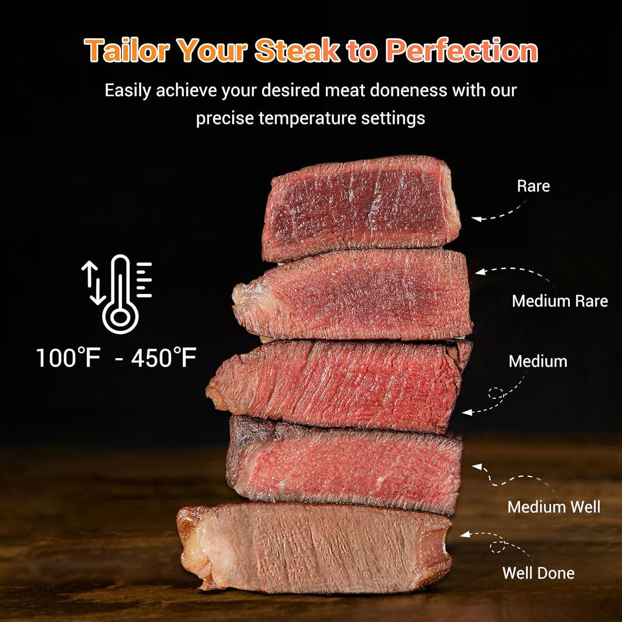 Freidora de aire Tastee 5.5QT, 8 en 1, 24 presets, digital