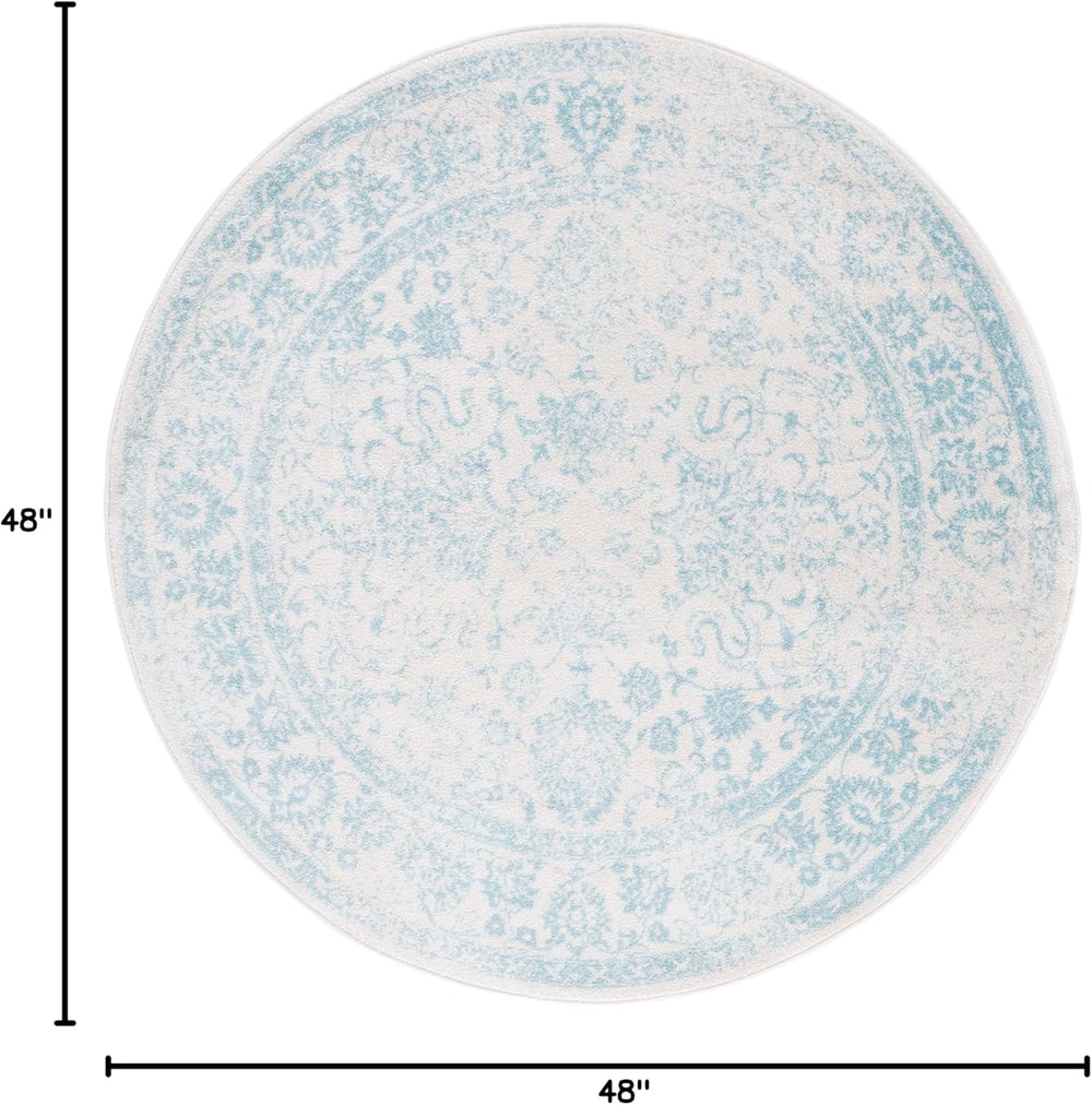 Alfombra Oriental Redonda Distressed para Sala y Comedor ADR109L