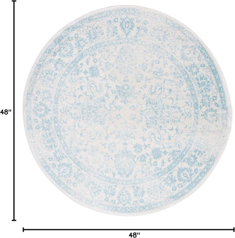 Alfombra Oriental Redonda Distressed para Sala y Comedor ADR109L