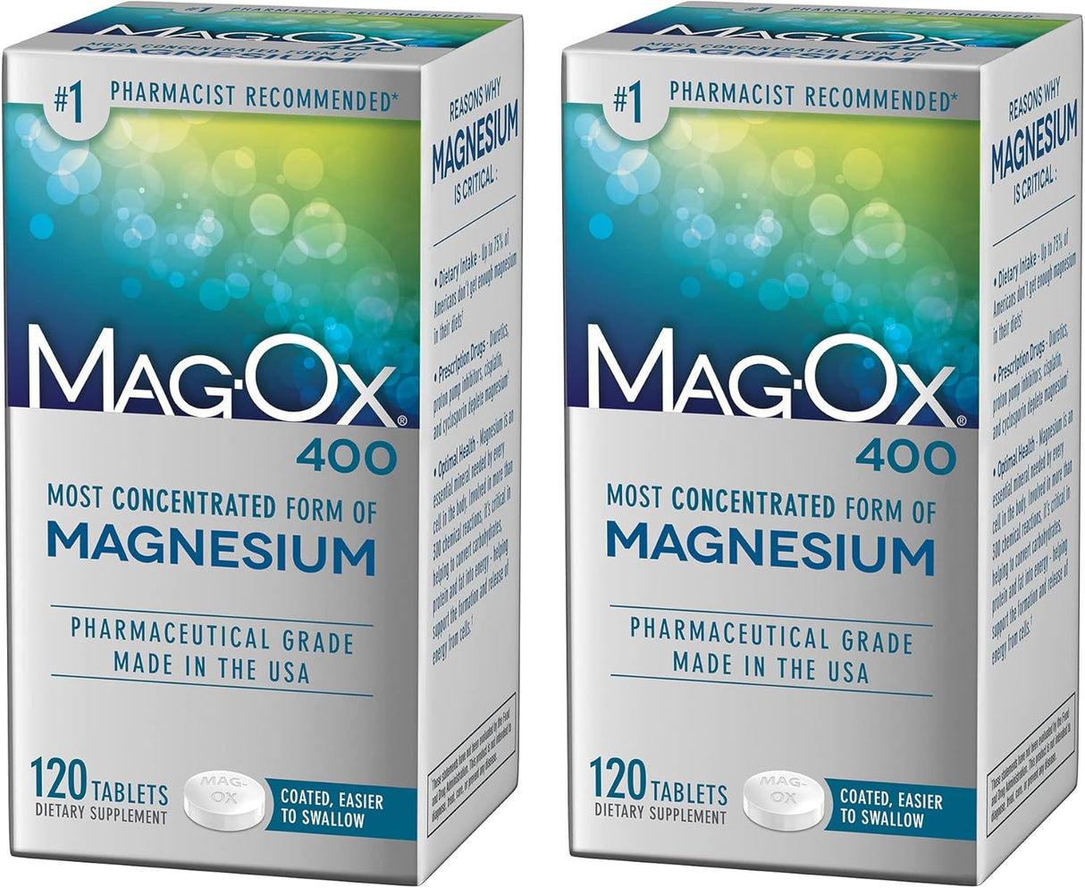 Suplemento de óxido magnesio 483 mg 2pack x 120 tab