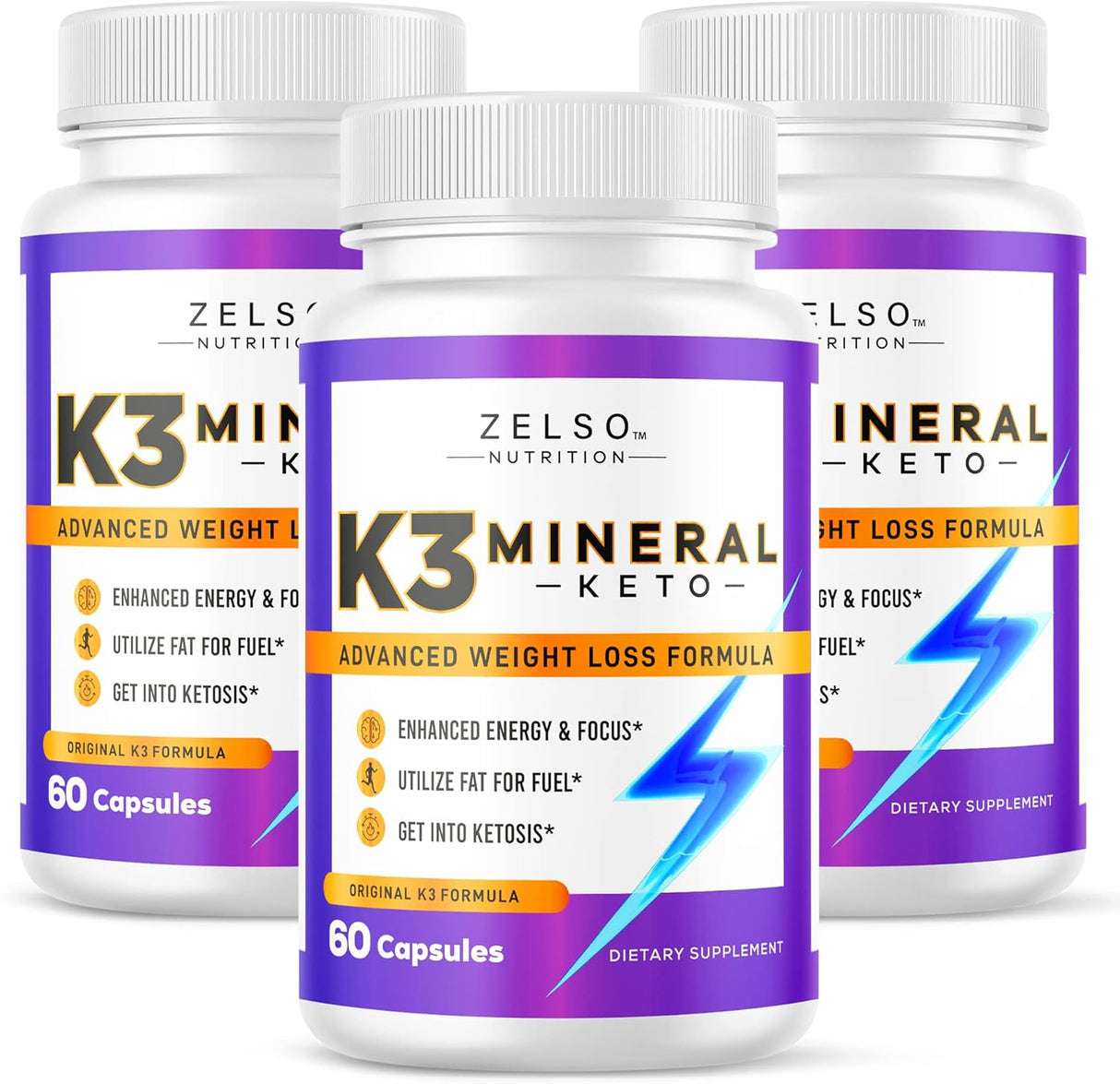 Píldoras K3 Mineral para Pérdida de Peso - 90 Días Suplemento
