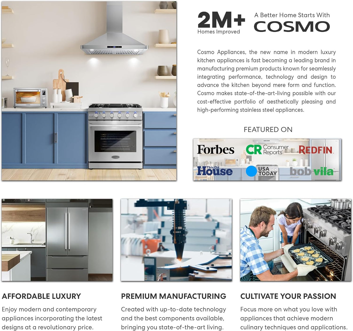 Microondas sobre la estufa COSMO 1.2 cu. ft., COS-3012ORLP1SS