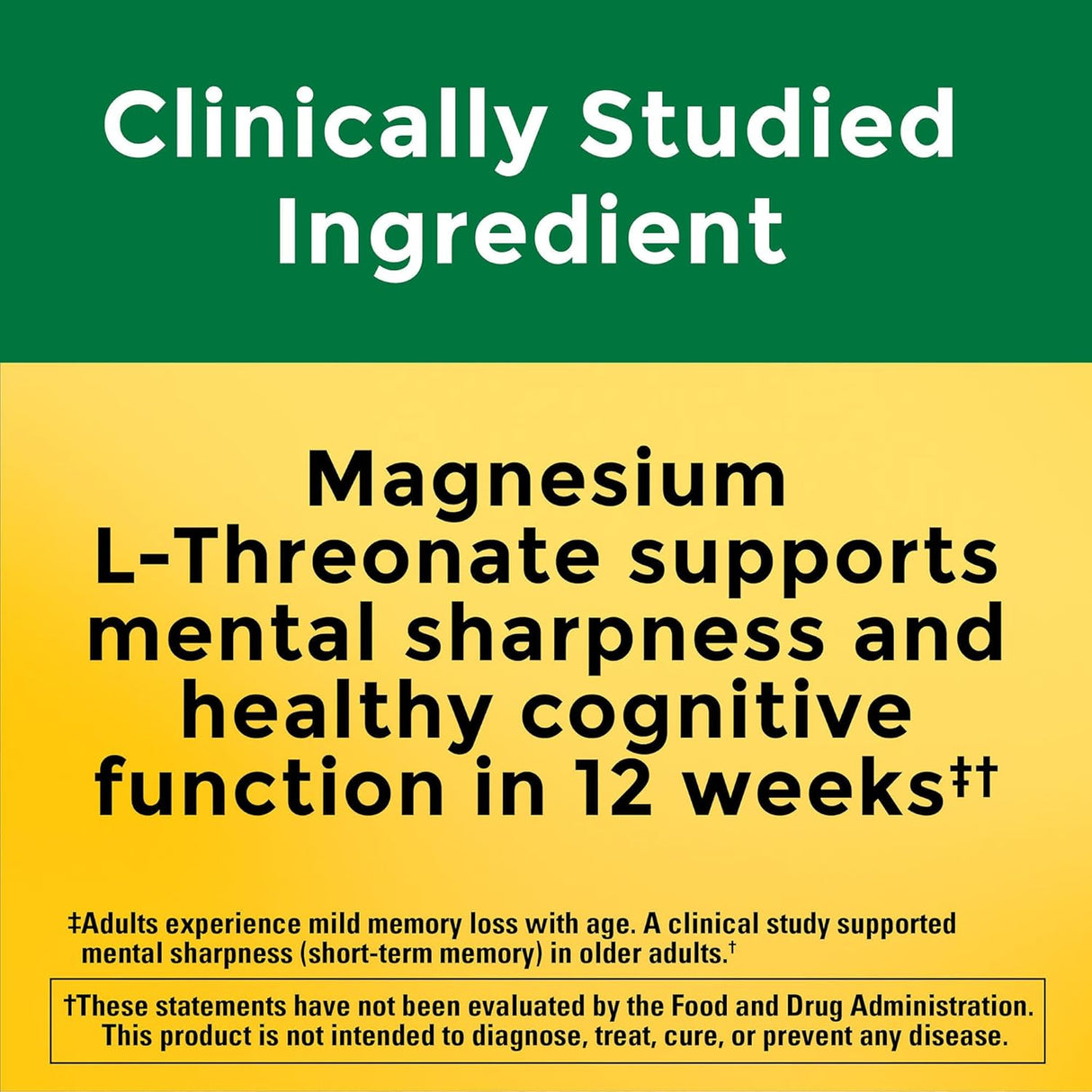 Magnesium L-Threonate con Vitamina C y D3 Nature Made