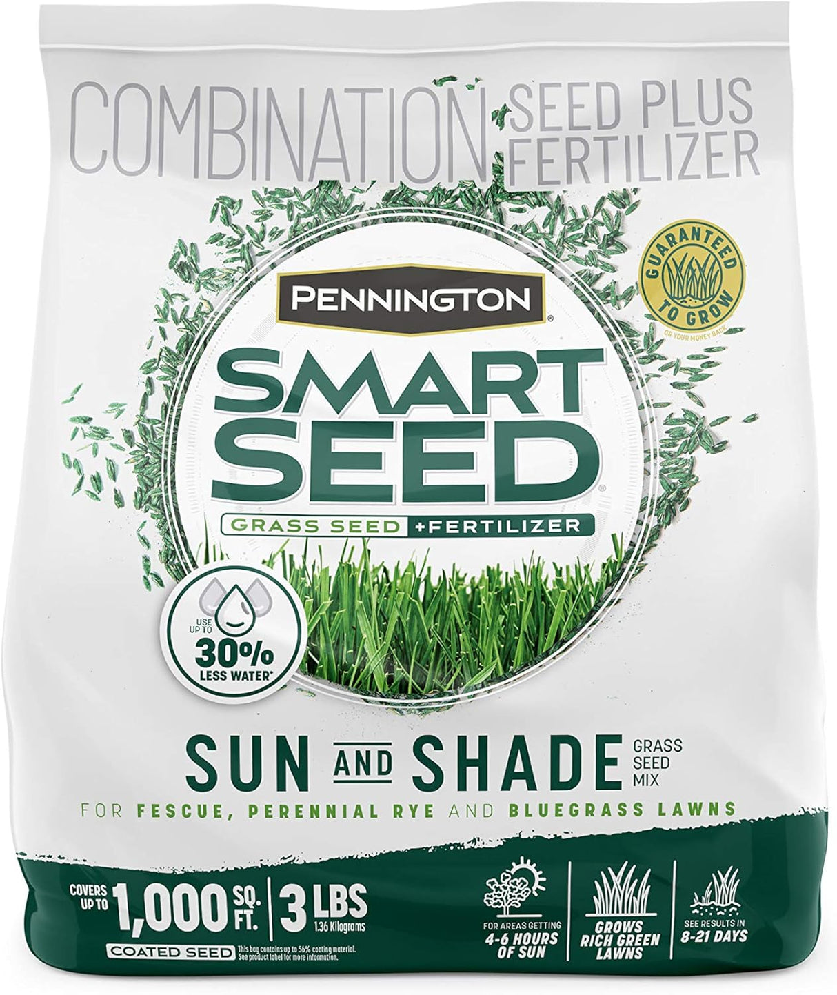 Mezcla de Césped Sol y Sombra Pennington 3 lb - Semilla Inteligente