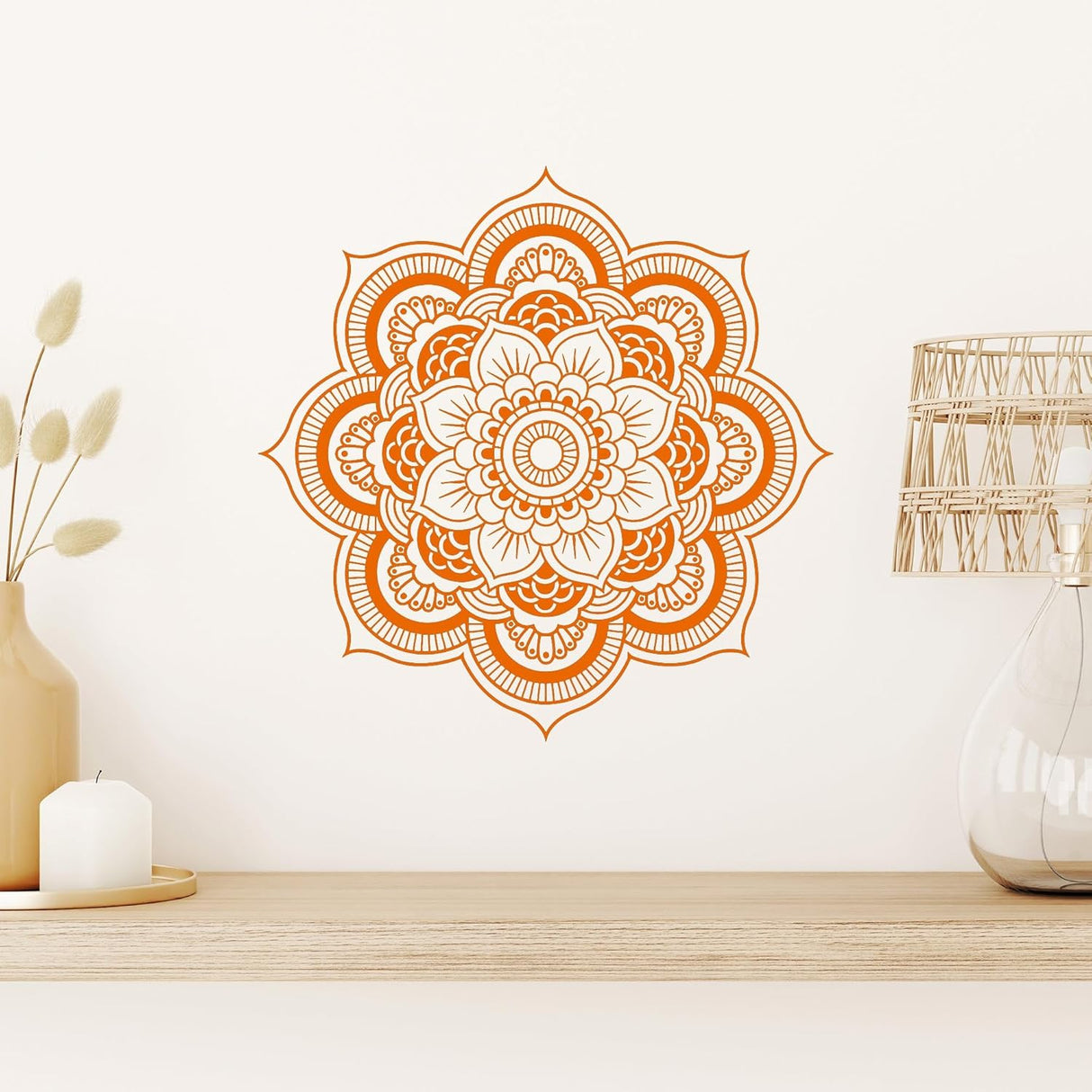 Adhesivo de Pared Mandala Decoración Floral - Modelo 119ig