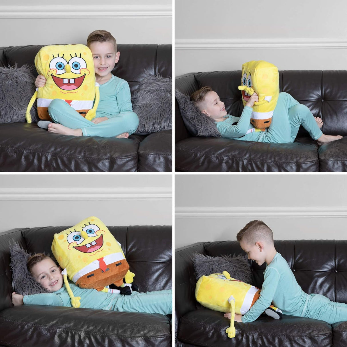 Spongebob Kids Bedding Plush Cuddle Pillow Buddy, One Size