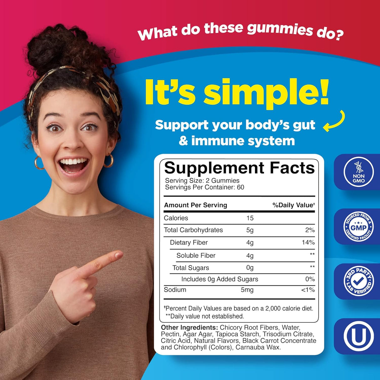 Suplemento de fibra prebiótica para apoyo inmunológico