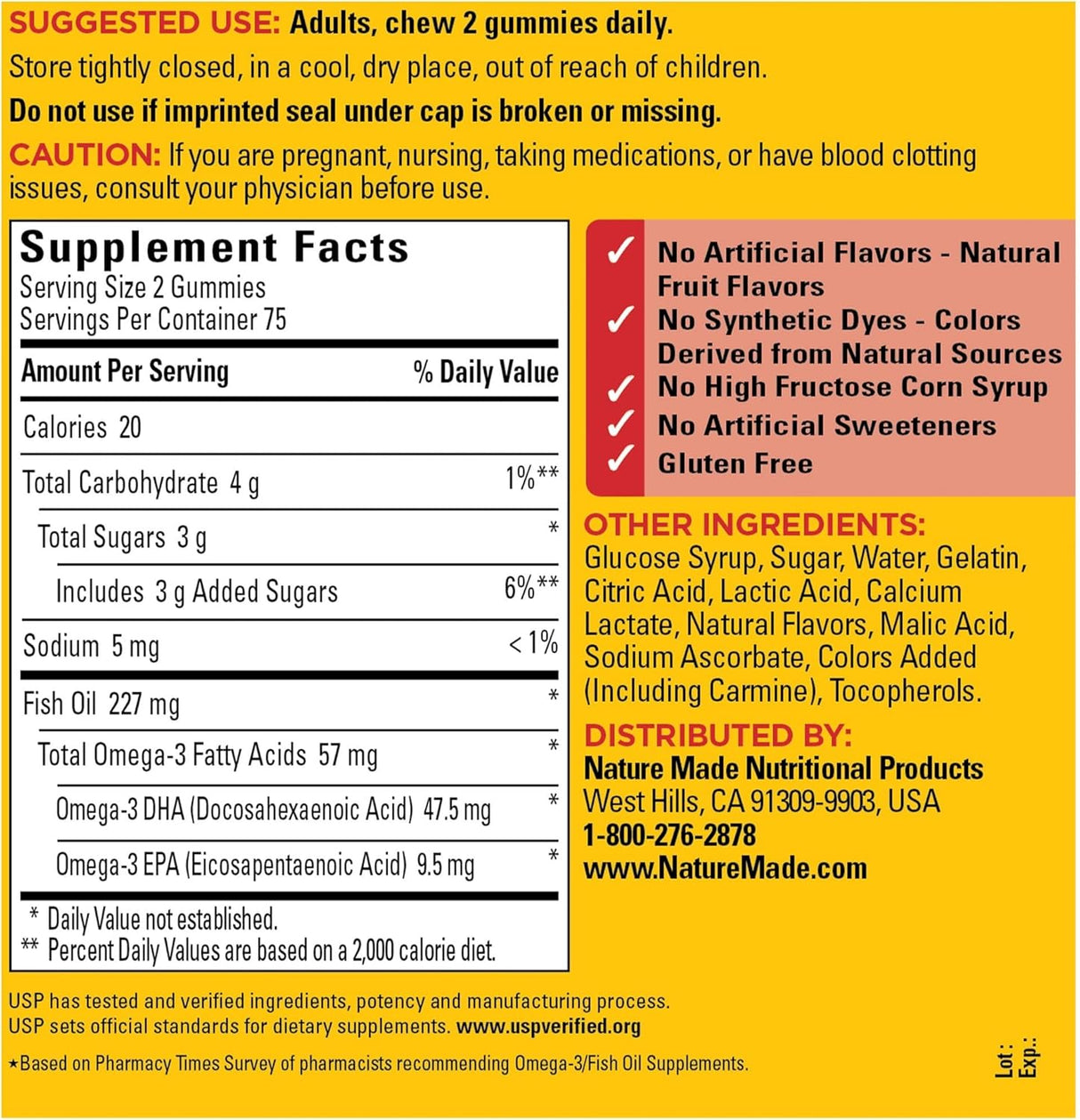 Suplemento Gomitas de aceite de pescado Omega 3 150 unid