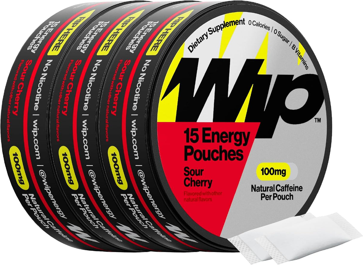 Wip Energy Pouches | Caffeine Natural 100mg | Sour Cherry 15u