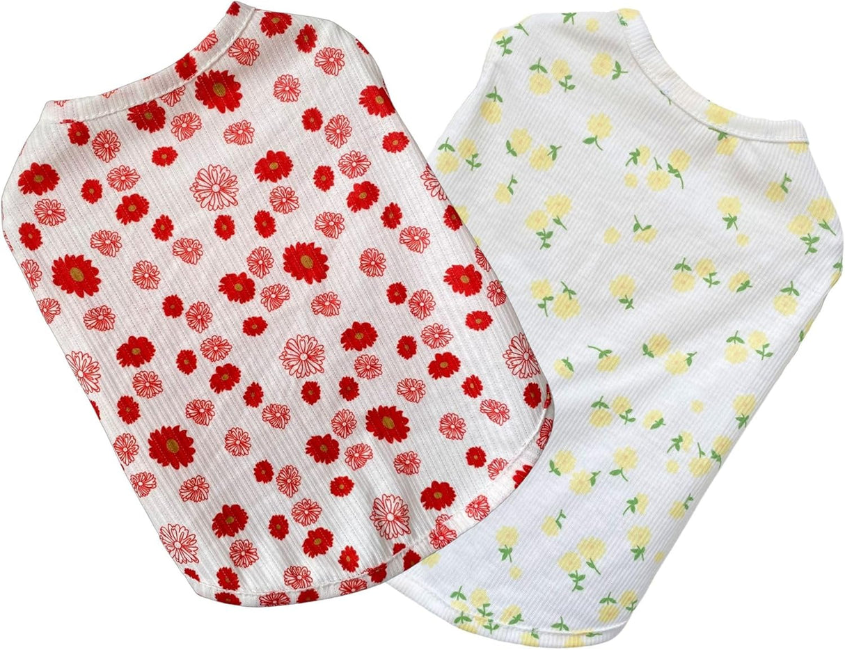 Camiseta de Verano para Mascotas Estampado de Margarita