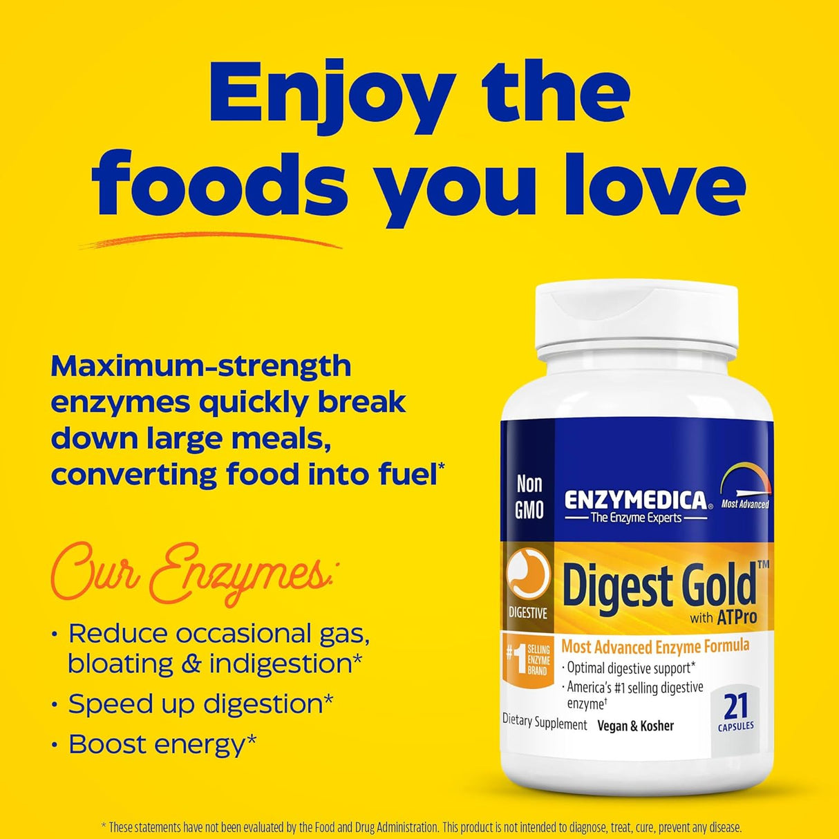 Suplemento Digest Gold con ATPro de máxima potencia 21 und