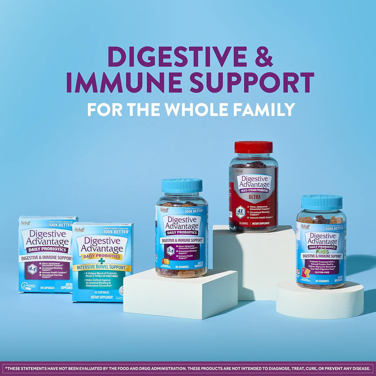 Suplementos Digestive Advantage Gomitas de fibra prebiótica