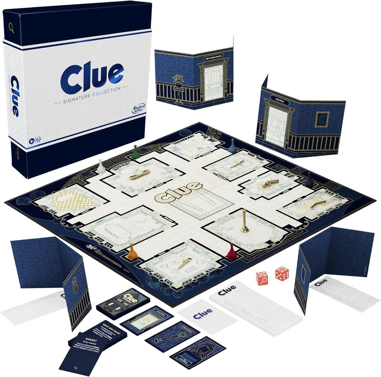 Juego de Mesa Clue, Hasbro Gaming, Colección Premium, 2-6 Jugadores