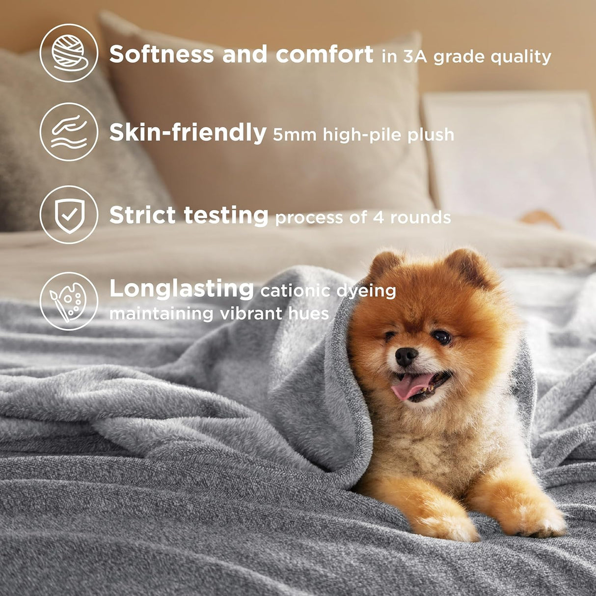 Manta Fleece Bedsure 50x60 Pulgadas Suave y Ligera