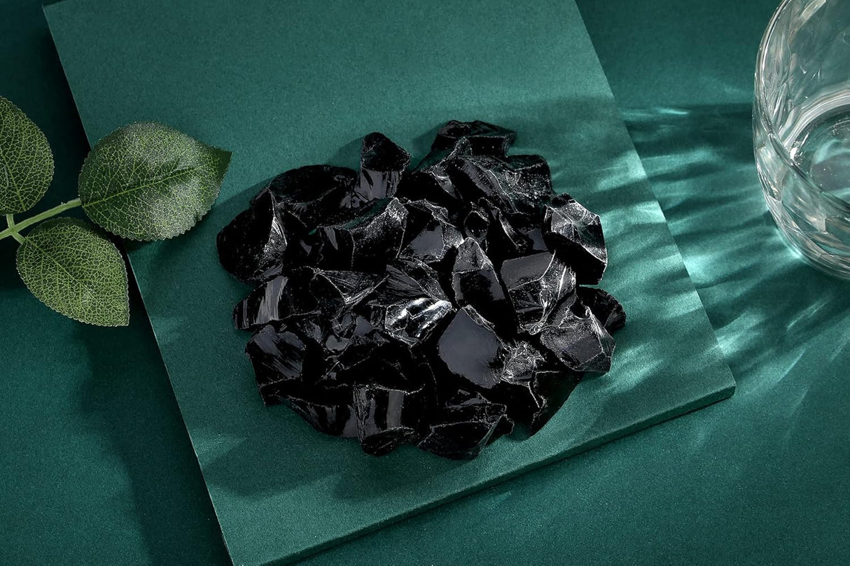 QINJIEJIE Cristales de obsidiana negra, piedras preciosas