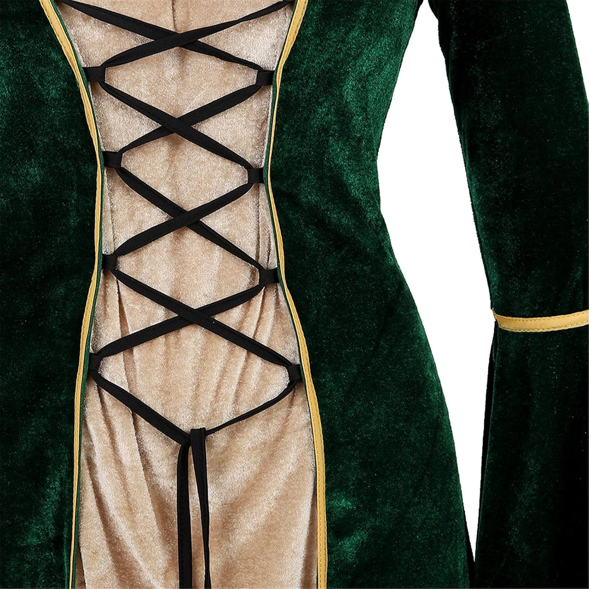 Disfraces de terciopelo medieval verde talla M