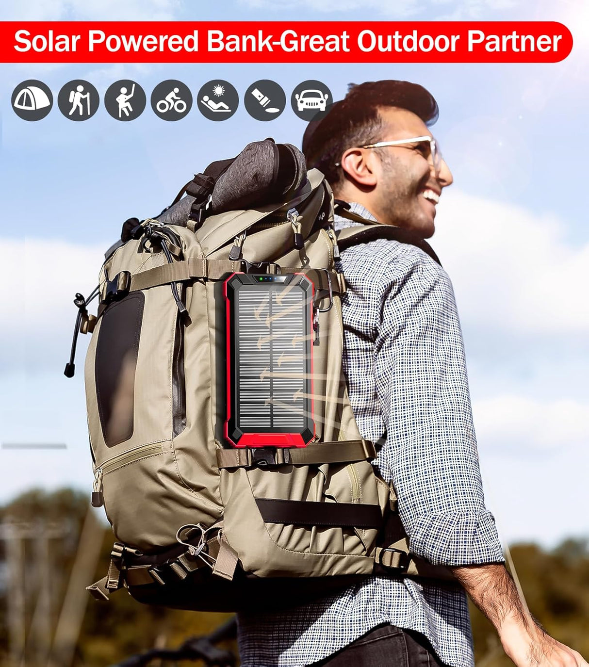 Power Bank GOODaaa 36000mAh Carga Inalámbrica y Solar