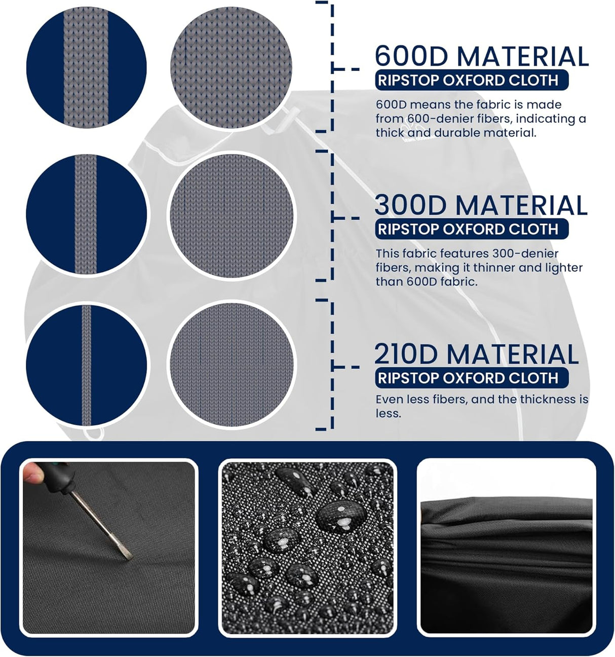 Funda Impermeable para Bicicletas, Alta Resistencia, 210D