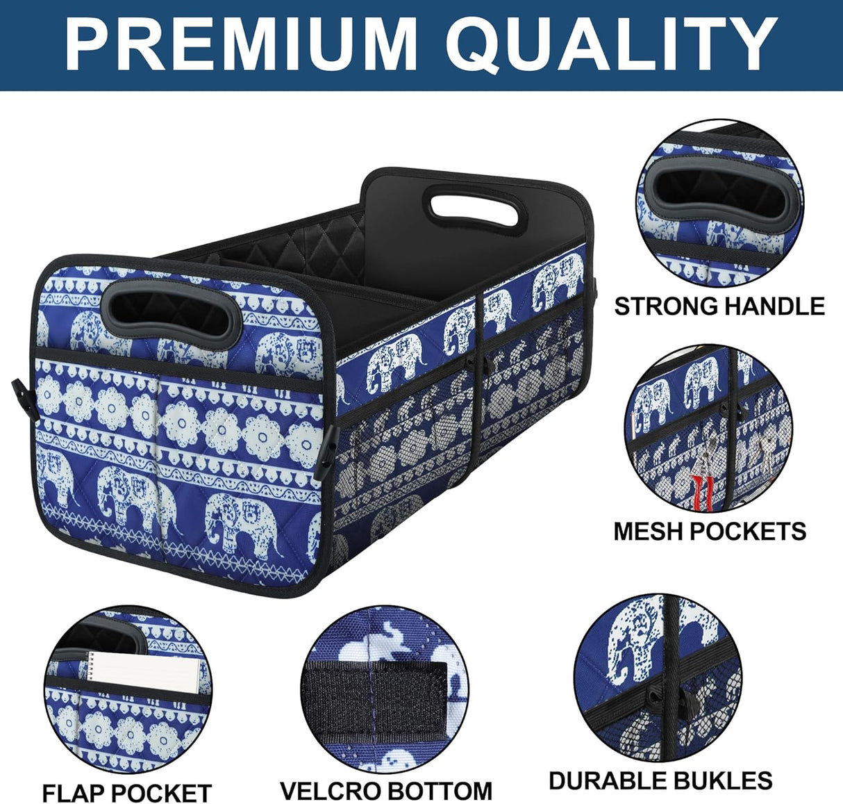 Organizador de Maletero Deosk, 6 Bolsillos, 50L, Plegable