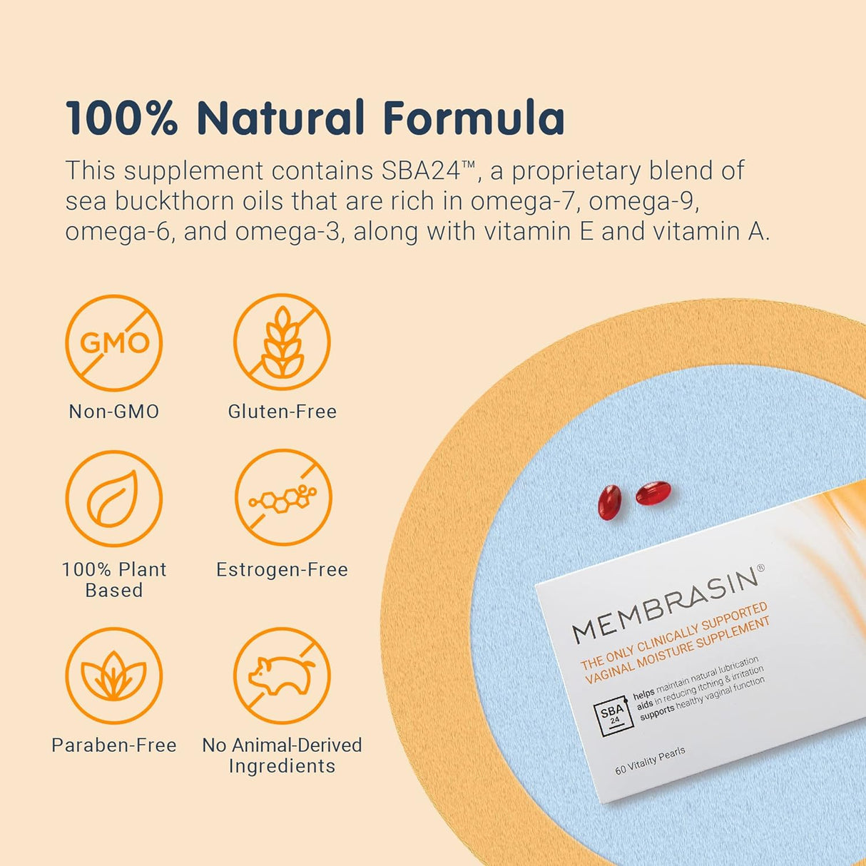 suplemento oral hidratante femenino para la sequedad vaginal