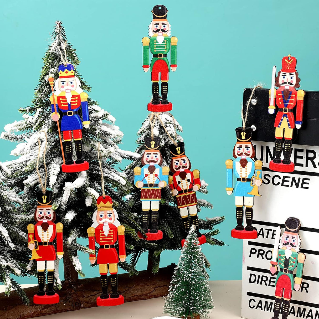 36 Piezas Adornos de Navidad Nutcrackers Miniatura Tradicional