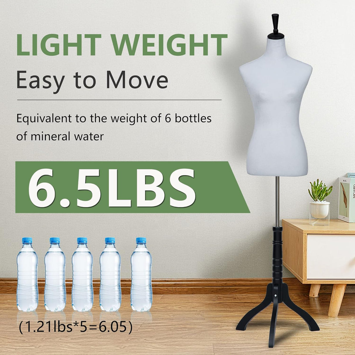 Maniquí femenino ajustable 59-67 para costura y exhibición