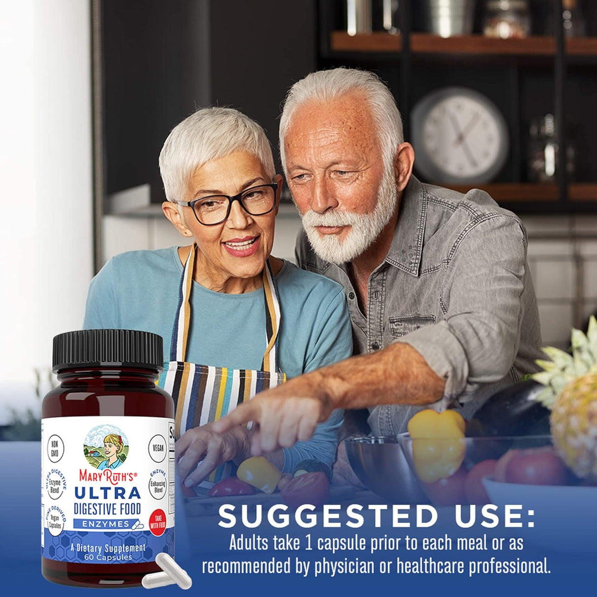 Suplementos Enzimas digestivas para la salud intestinal 60un