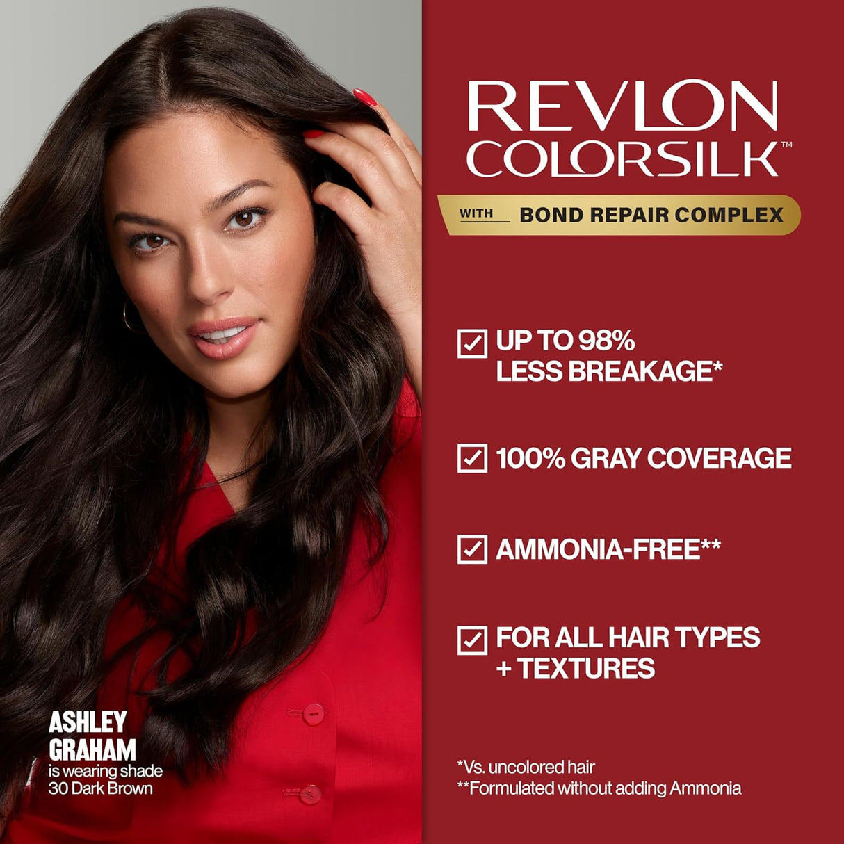 Tinte Permanente Revlon ColorSilk, Sin Amoniaco, Pack de 3