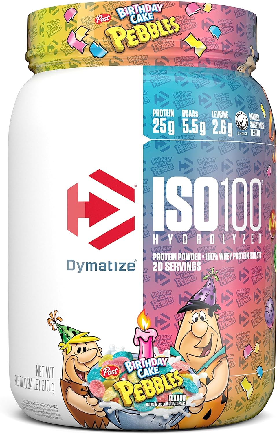 Proteína Dymatize ISO 100, 25g Aislado Hidrolizado, Birthday Cake