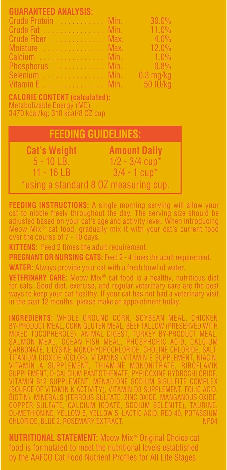 Meow Mix - Comida seca para gatos, Original