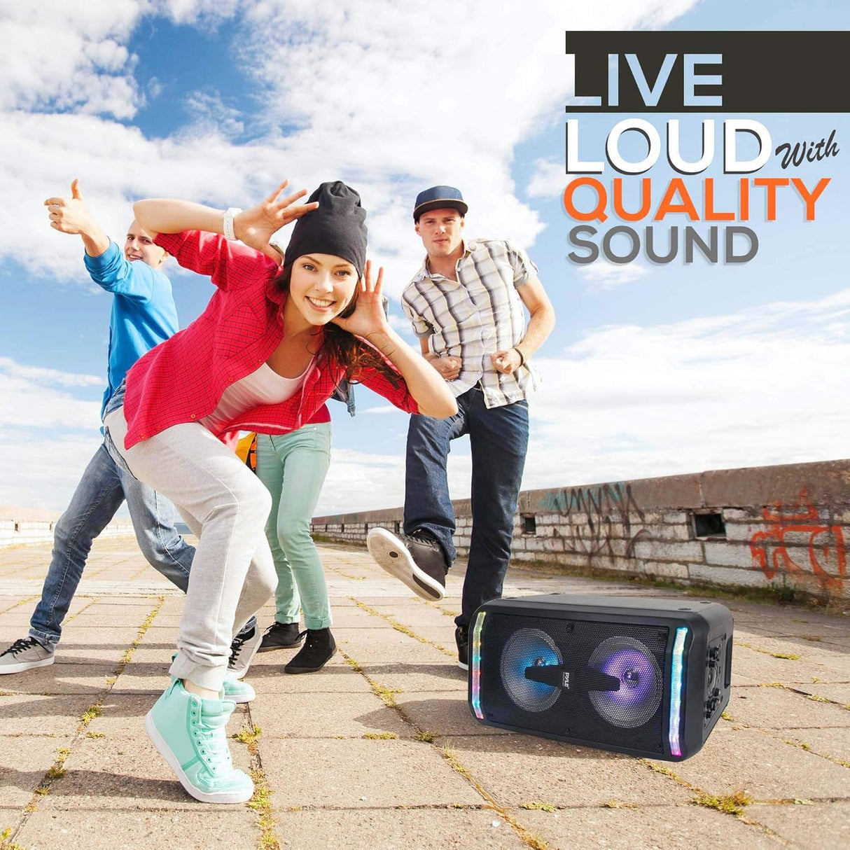 Parlante con Bluetooth sistema de micrófono 500W PPHP266B.5