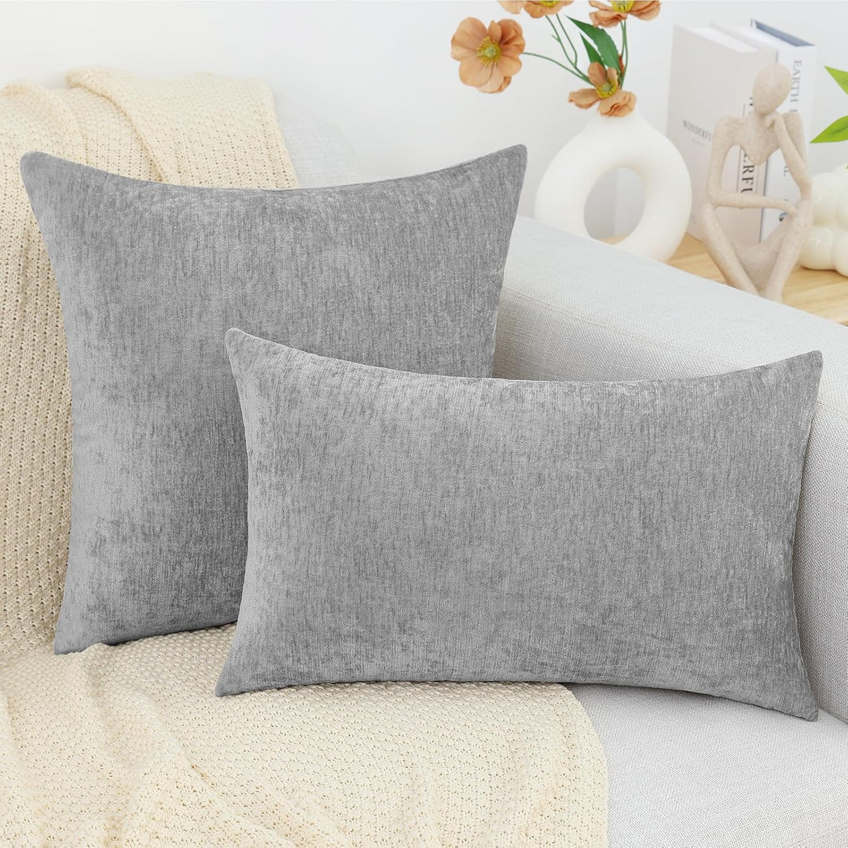 Fundas de Cojines Decorativos 12x20 decorUhome, Set de 2