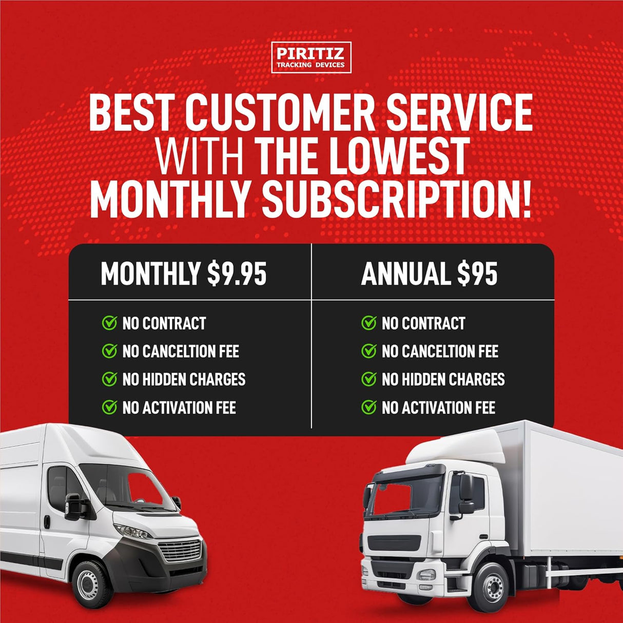 Rastreador GPS para Vehículos - Larga Batería, Sin Contrato