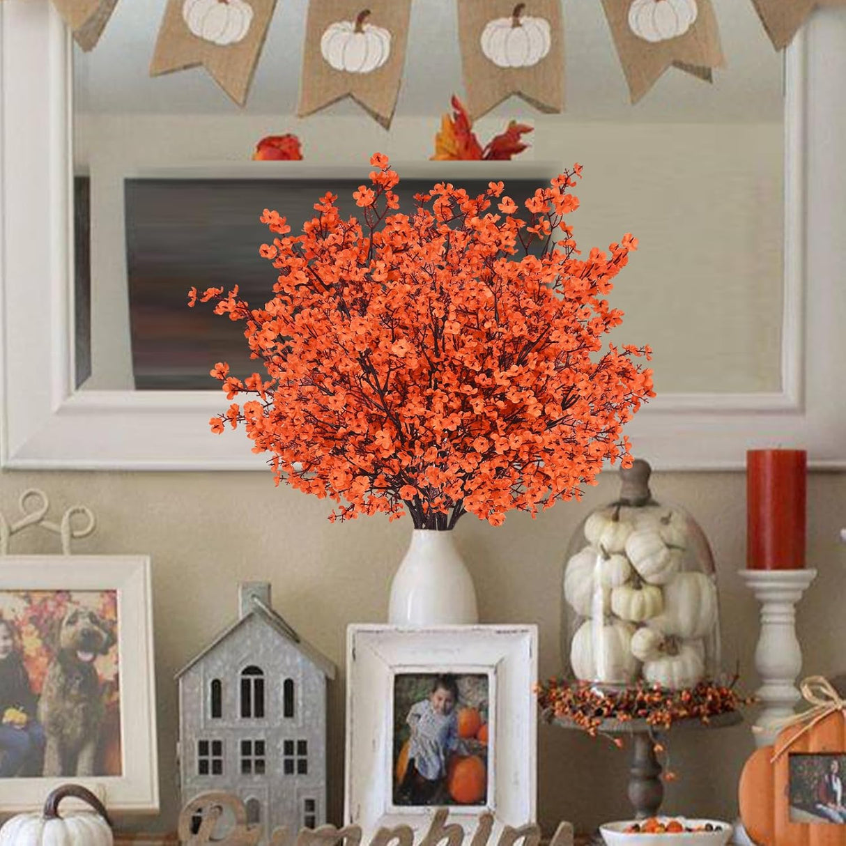 Flores artificiales Yastouay para decoración de Acción de Gracias