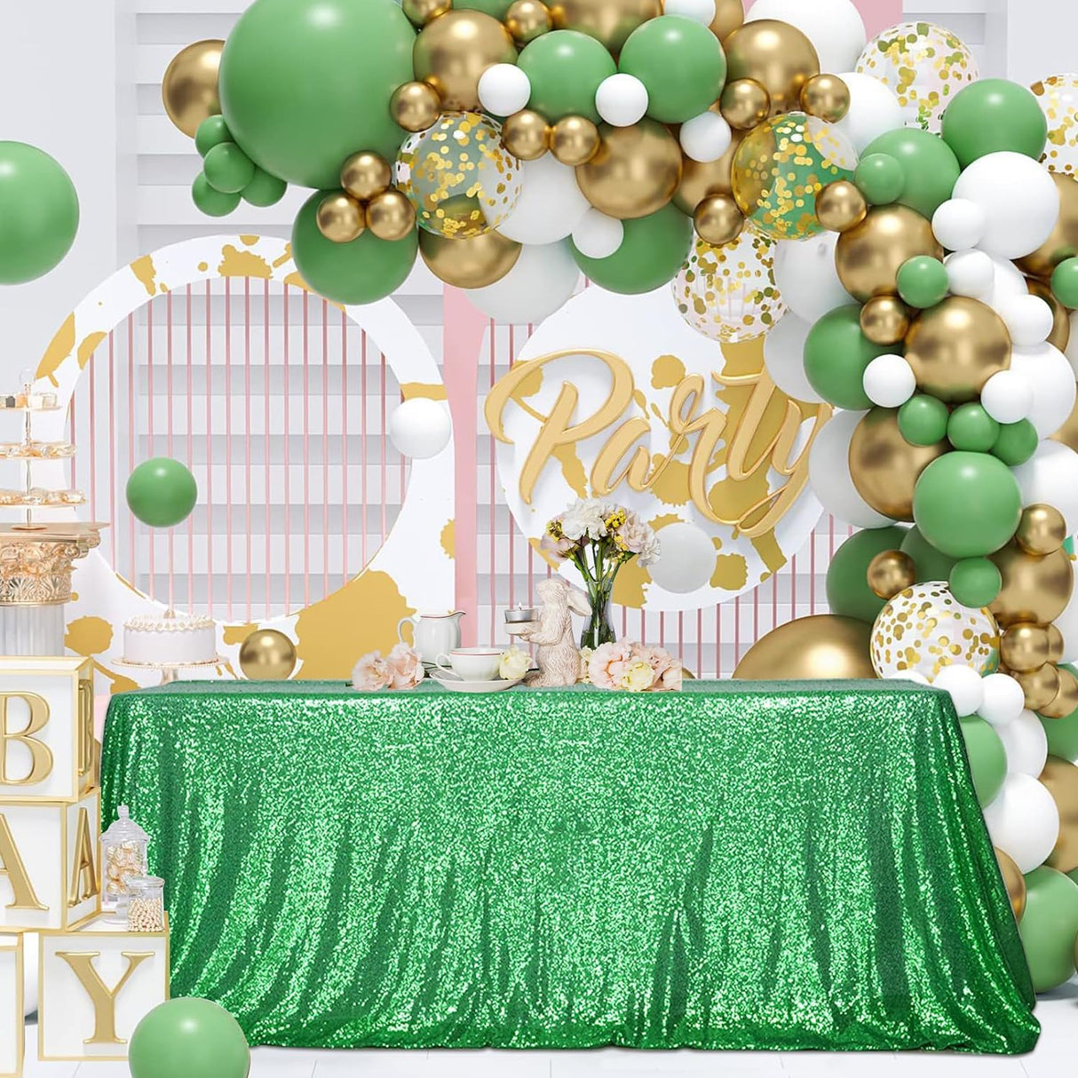 Glitter Tablecloth for Party Baby Shower Christmas 60x102
