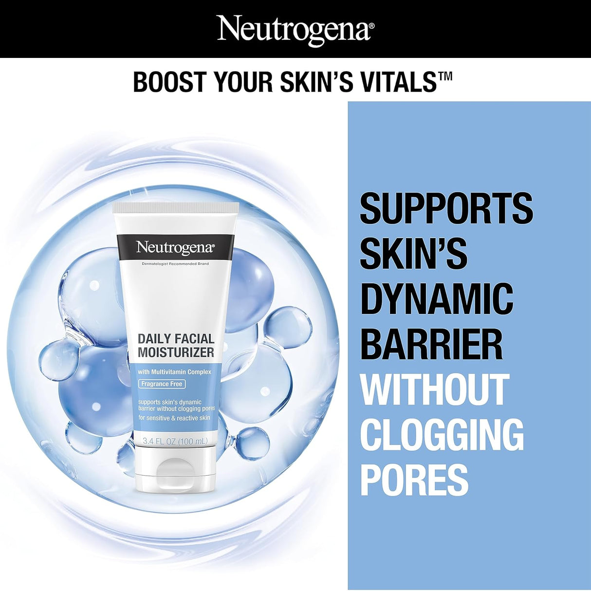 Hidratante facial diario sin fragancia Neutrogena