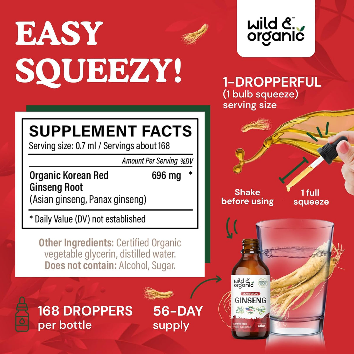 Suplemento de Panax Ginseng Extracto Líquido para Inmunidad