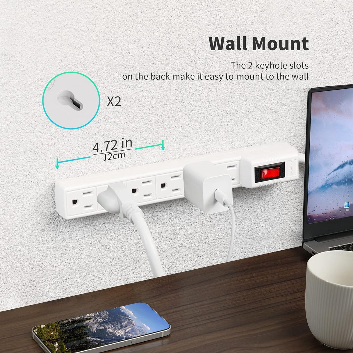 PLUGTUL pack 2 protectores de sobretensiones con 6 tomas