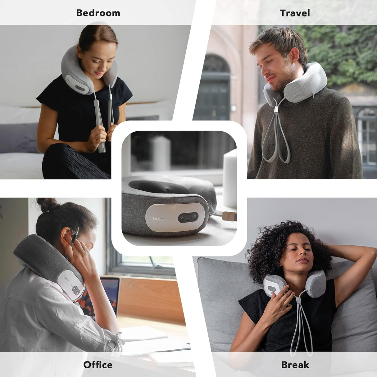 Masajeador de Cuello Breo iNeck3 Pro, Shiatsu, Calor, Portátil