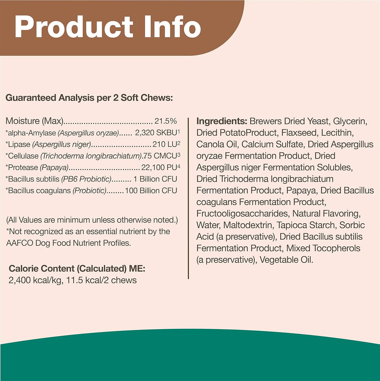 Suplemento avanzado de probióticos y enzimas para perros