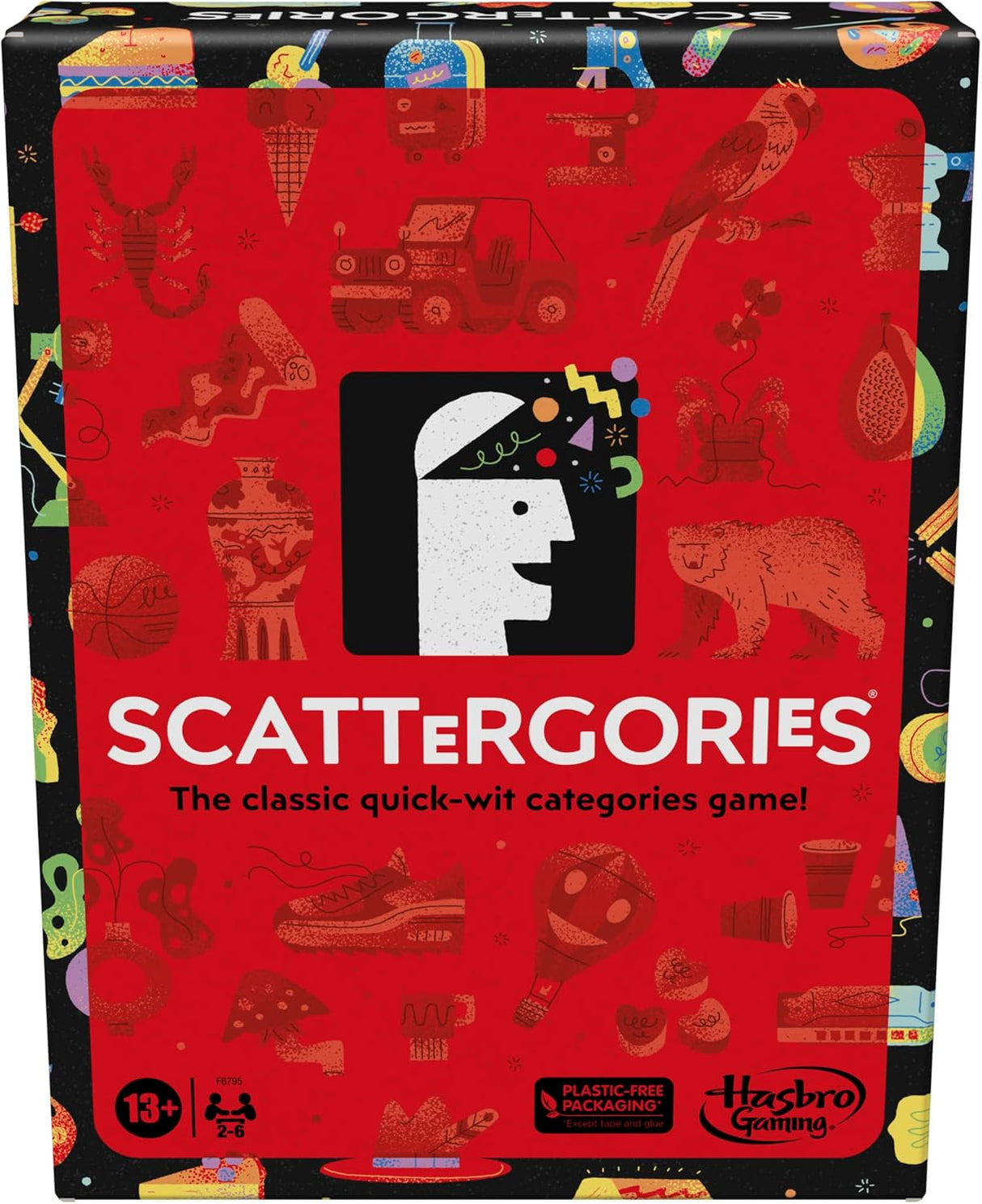 Juego de Scattergories de Hasbro, para 2+ jugadores, clásico