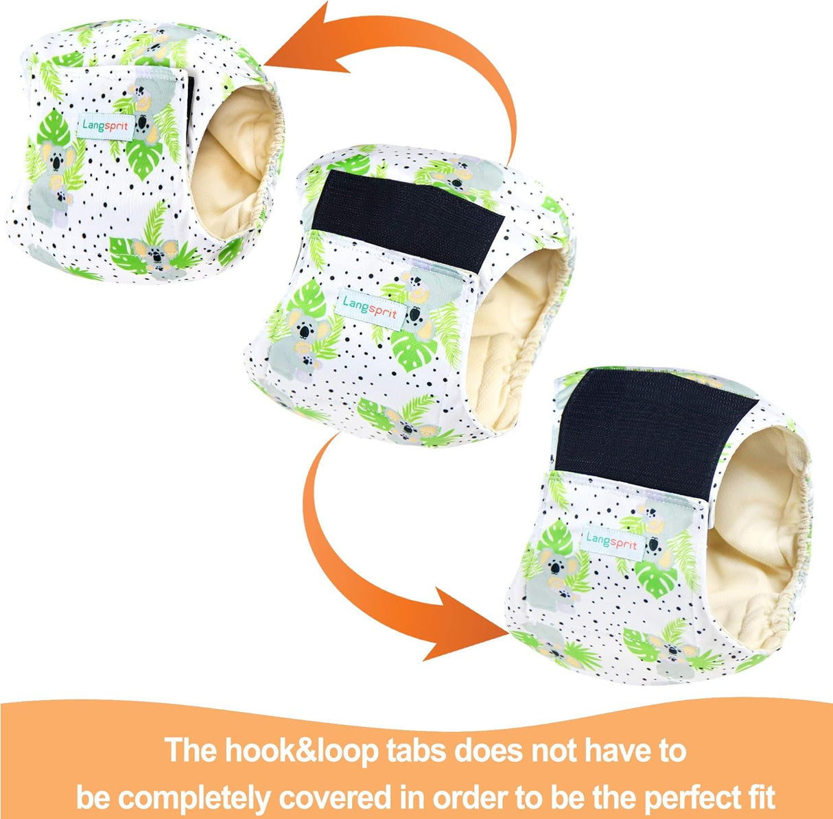 Langsprit Bandas para el vientre masculino perros cachorros y cachorros (koala, S)